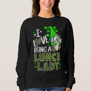 Sweatshirt Gnome Shamrock J'Aime Être Un Déjeuner Dame St Pat