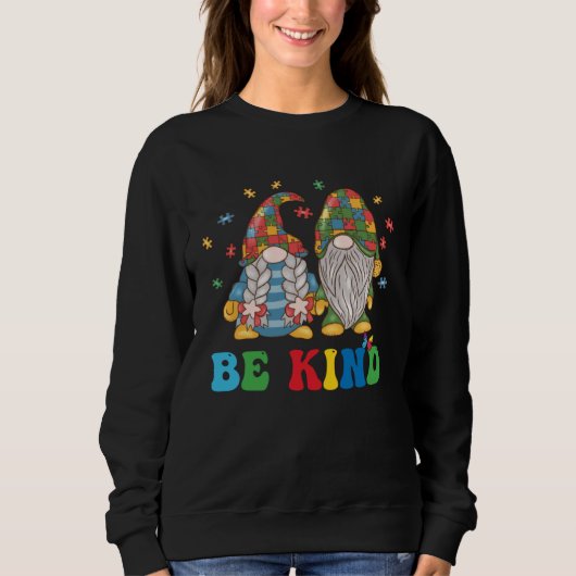 Sweatshirt Gnomes Be Kind Autism Awareness Gnome Autism For K (Devant)