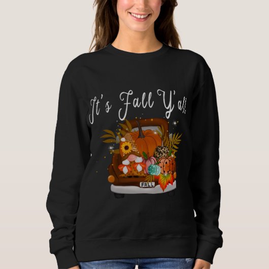 Sweatshirt Gnomes Citrouille C'est Automne Y'all Tree Truck (Devant)
