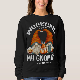 Sweatshirt Gnomes de fin de semaine drôle Bourbon Lover migno