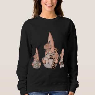 Sweatshirt Gnomes de jardin avec lapin d'oeuf de croix de léo