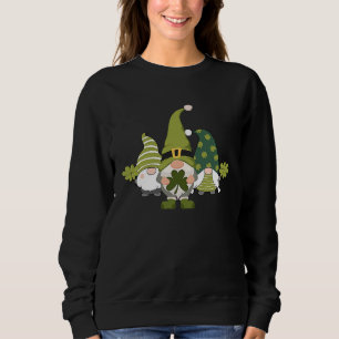 Sweatshirt Gnomes de la Saint-Patrick Gnome Tie-Dye Trèfle I
