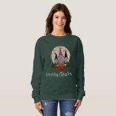 Sweatshirt Gnomes de Noël rustiques et branchés à carreaux (Devant entier)