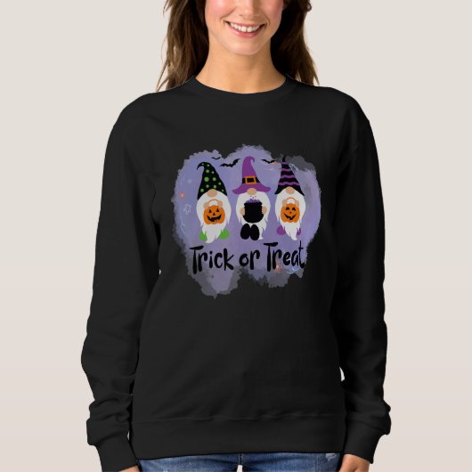 Sweatshirt Gnomes d'Halloween Impression de lettre Halloween (Devant)