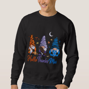 Sweatshirt Gnomes Halloween Thanksgiving Christmas Happy Hall
