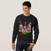 Sweatshirt Gnomes Ho-Ho Amusants Joyeux Noël Famille Correspo (Devant entier)
