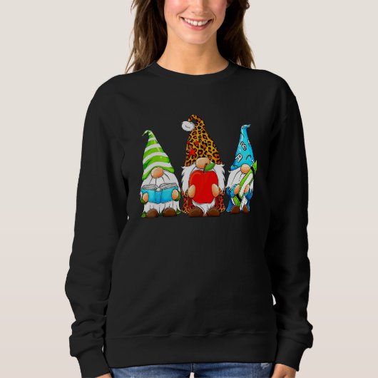 Sweatshirt Gnomes Mets Étudiants Enseignant Gnome Retour À L' (Devant)