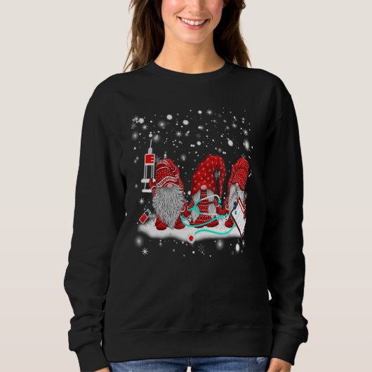 Sweatshirt Gnomes Nurse Hat Christmas Pajama Nursing Ugly Swe (Devant)