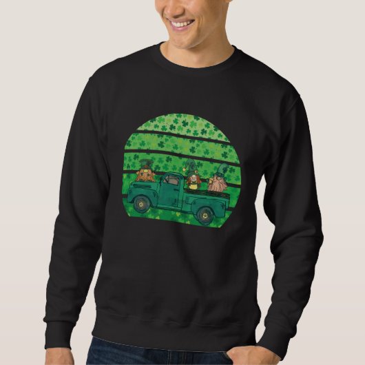 Sweatshirt Gnomes St Patricks Day Green Irish Shamrock St Pat (Devant)