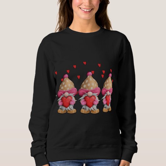 Sweatshirt Gnomes Valentine Day Funny Matching (Devant)