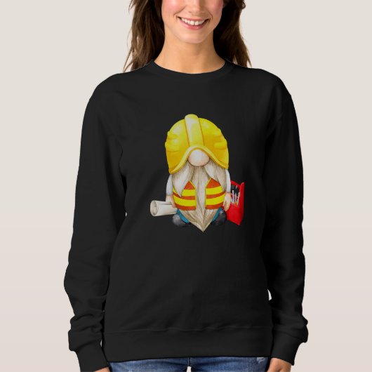 Sweatshirt Gnomie De Travailleur De Construction Pour Père De (Devant)