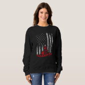 Sweatshirt Go Kart Racing - Go Karting USA American Flag Race (Devant entier)