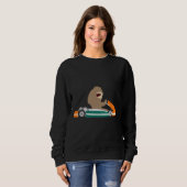 Sweatshirt Go Kart Sloth Racing Car Sloth (Devant entier)