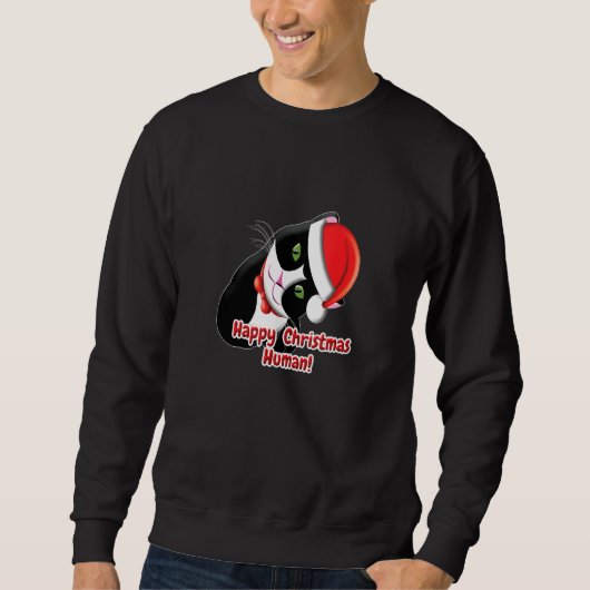 Sweatshirt Go Kewl Graphics Père Noël Cat (Devant)