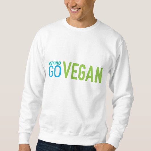 Sweatshirt go vegan Mens blanc (Devant)