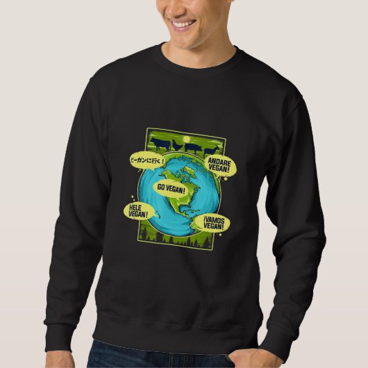 Sweatshirt Go Vegan Worldwide 1 (Devant)