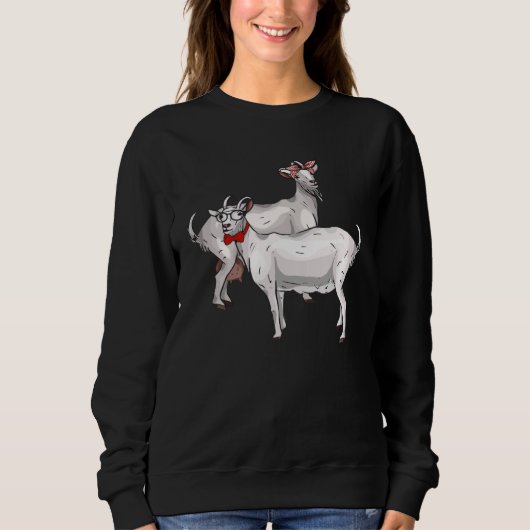 Sweatshirt Goat Pair Goat Couple Goat Goat Farm (Devant)