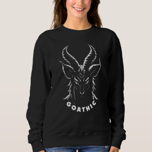 Sweatshirt Goathique   Canon gothique   Chèvre satanique