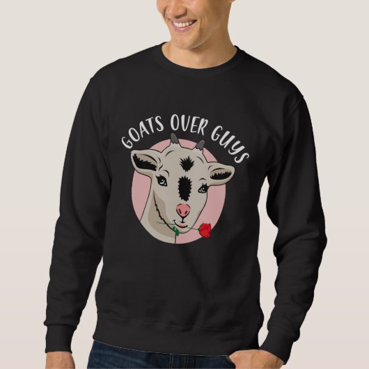 Sweatshirt Goats Over Guys Funny Goat Lover Valentine's Day (Devant)