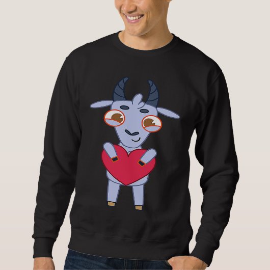 Sweatshirt Goats valentines day (Devant)