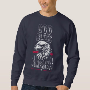 Sweatshirt God Bless America, aigle des États-Unis