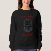 Sweatshirt God Is Busy Can I Help You Baphomet Occult Cat Sat (Devant)