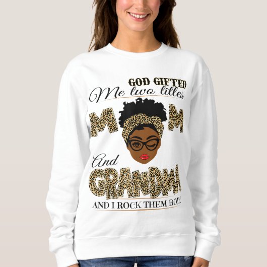 Sweatshirt God Toxited Me Two La mère de Titan Mélanine Leopa (Devant)