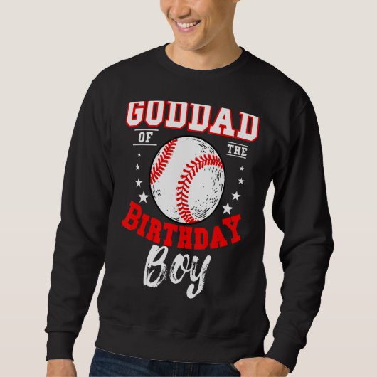 Sweatshirt Goddad Of The Birthday Boy Baseball Thème Annivers (Devant)