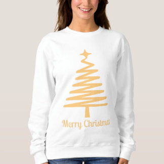 Sweatshirt Gold Christmas Novelty white