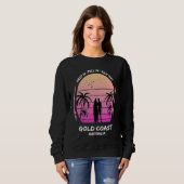 Sweatshirt Gold Coast Australia Palms Drop Pull Kick Surfing (Devant entier)