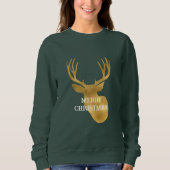 Sweatshirt Gold Deer Christmas (Devant)