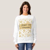 Sweatshirt Gold Floral Élégant Inspirationnel (Devant entier)