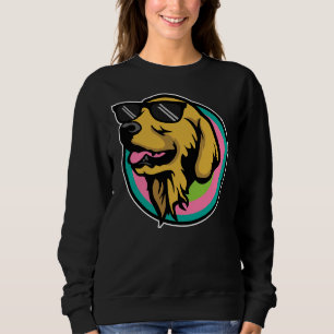 Sweatshirt Golden Retriever avec lunettes de soleil