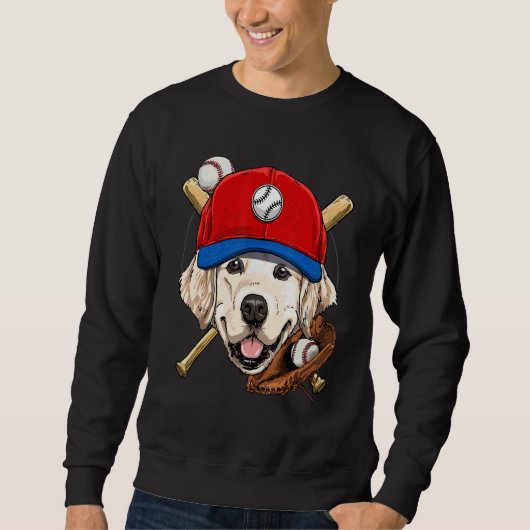 Sweatshirt Golden Retriever Baseball Player Coaches Catcher D (Devant)