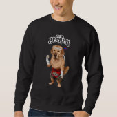 Sweatshirt Golden Retriever Chien Comme Muay Thai Kick Boxe C (Devant)