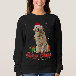Sweatshirt Golden Retriever Chien Noël Tee Père Noël Noël