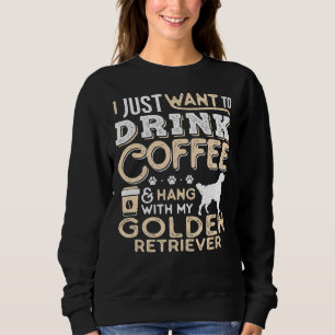 Sweatshirt Golden Retriever Chien Papa Maman Et Boire Du Café
