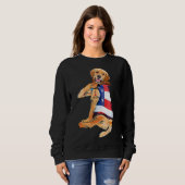 Sweatshirt Golden Retriever Chien Tattoo J'aime maman (Devant entier)