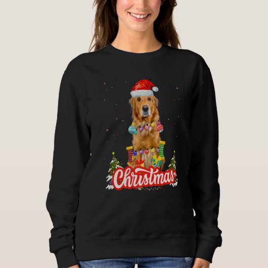 Sweatshirt Golden Retriever Christmas Idea For Kids & Santa H (Devant)