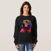 Sweatshirt Golden Retriever  Colorful Pop Golden Retriever (Devant entier)