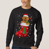 Sweatshirt Golden Retriever dans Sock Noël (Devant)