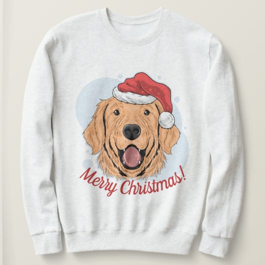 Sweatshirt Golden Retriever de Noël (Design devant)