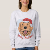 Sweatshirt Golden Retriever de Noël (Devant)