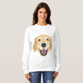 Sweatshirt Golden retriever d'illustration (Devant entier)
