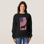 Sweatshirt Golden Retriever Distressed Patriotic All American (Devant entier)