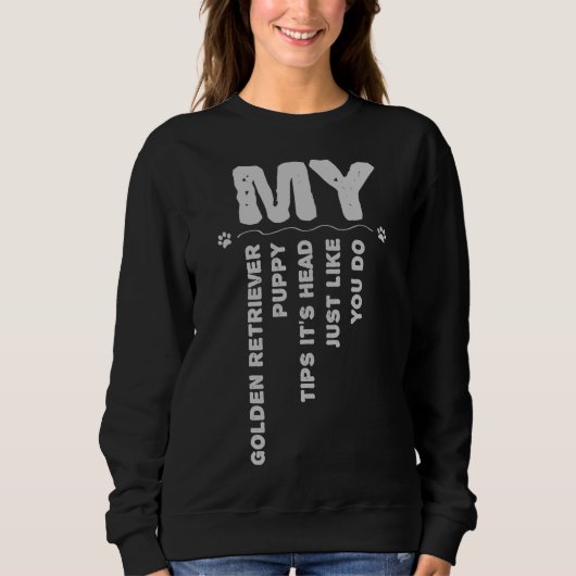Sweatshirt Golden Retriever Funny (Devant)