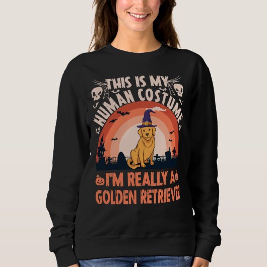 Sweatshirt Golden Retriever Halloween Human Costume (Devant)