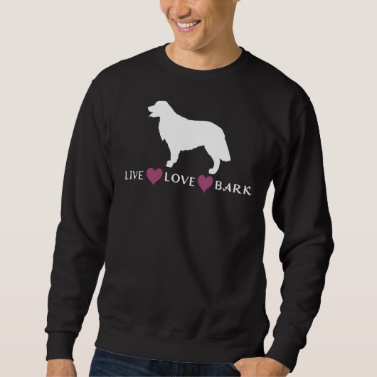 Sweatshirt Golden Retriever Hearts Live Love Bark (Devant)