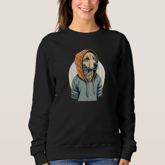 Sweatshirt Golden Retriever In A Hoodie  Cool K9 Light Pul Ho (Devant)