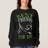 Sweatshirt Golden Retriever Labrador Dog High Five Dog Propri (Devant)